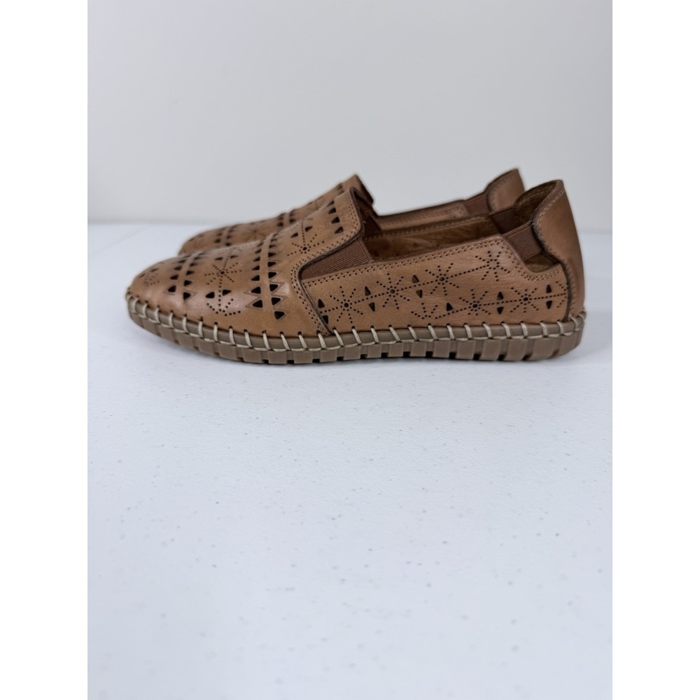 Miz Mooz Nyla Slip On Shoes Perforated Cut Outs Brown Woman's Size 36 US 5.5 - Picture 5 of 9